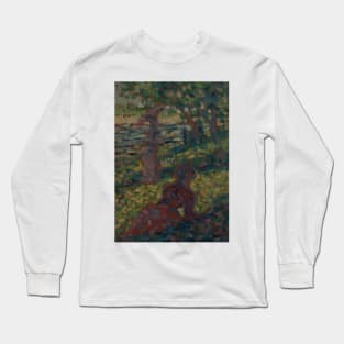 Woman in a Park by Georges-Pierre Seurat Long Sleeve T-Shirt